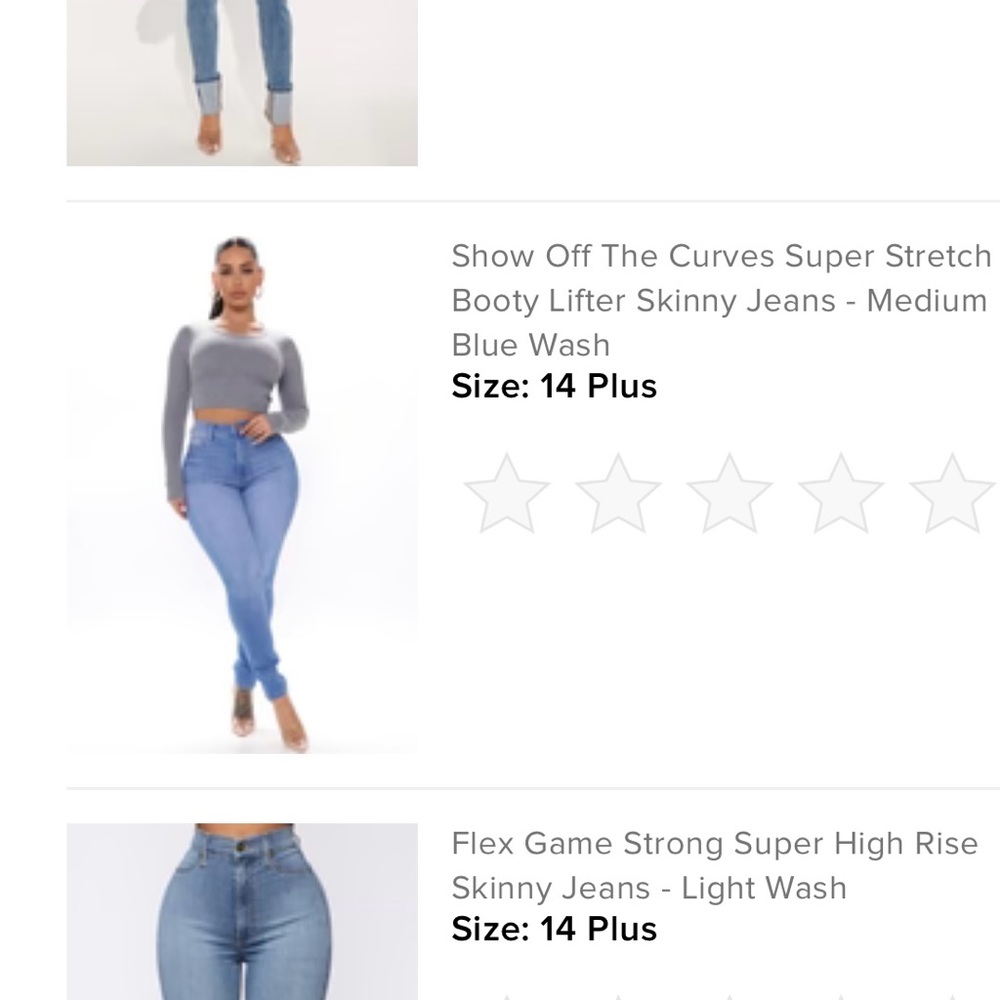 Fashion Nova Medium Blue Wash Skinny Jeans